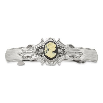 1928 Jewelry Silver-Tone Cameo Hair Barrette