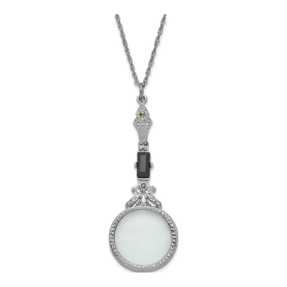 1928 Jewelry Magnifying Glass Necklace, 28 In