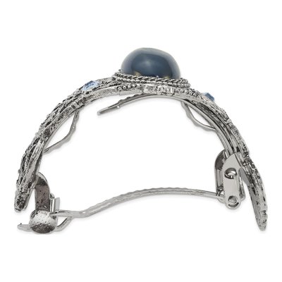 1928 Jewelry Silver-Tone Filigree Blue Crystal Ponytail – view 2