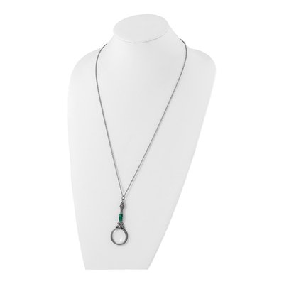 1928 Jewelry Magnifying Glass Pendant Necklace, 28" – view 3