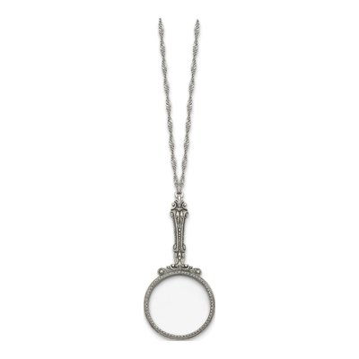 1928 Jewelry Silver-Tone Magnifying Glass Necklace