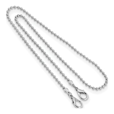 1928 Stainless Steel 22in Beaded Mask Holder Chain – view 2