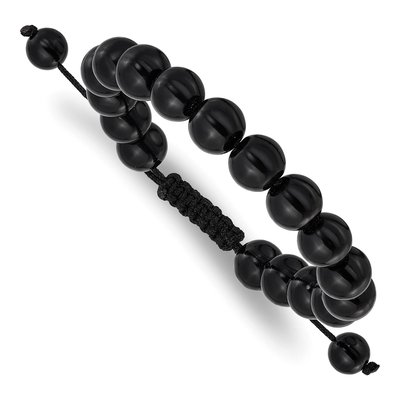 Onyx Bead Bolo Bracelet