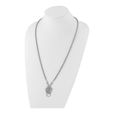 1928 Jewelry Silver-Tone 28in Eyeglass Holder Necklace – view 3