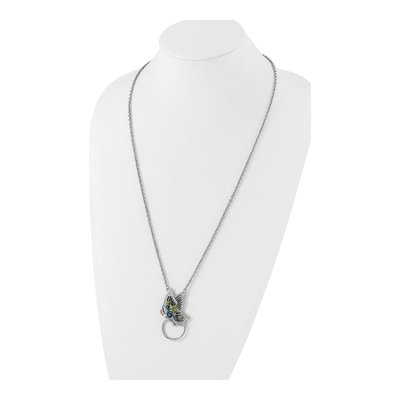 1928 Silver-Tone Butterfly Eyeglass Holder Necklace – view 3
