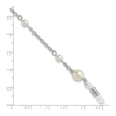 1928 Silver-Tone Simulated Pearl Eyeglass Holder Necklace – view 3