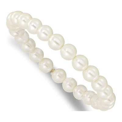1928 Jewelry Ivory Simulated Pearl Stretch Bracelet