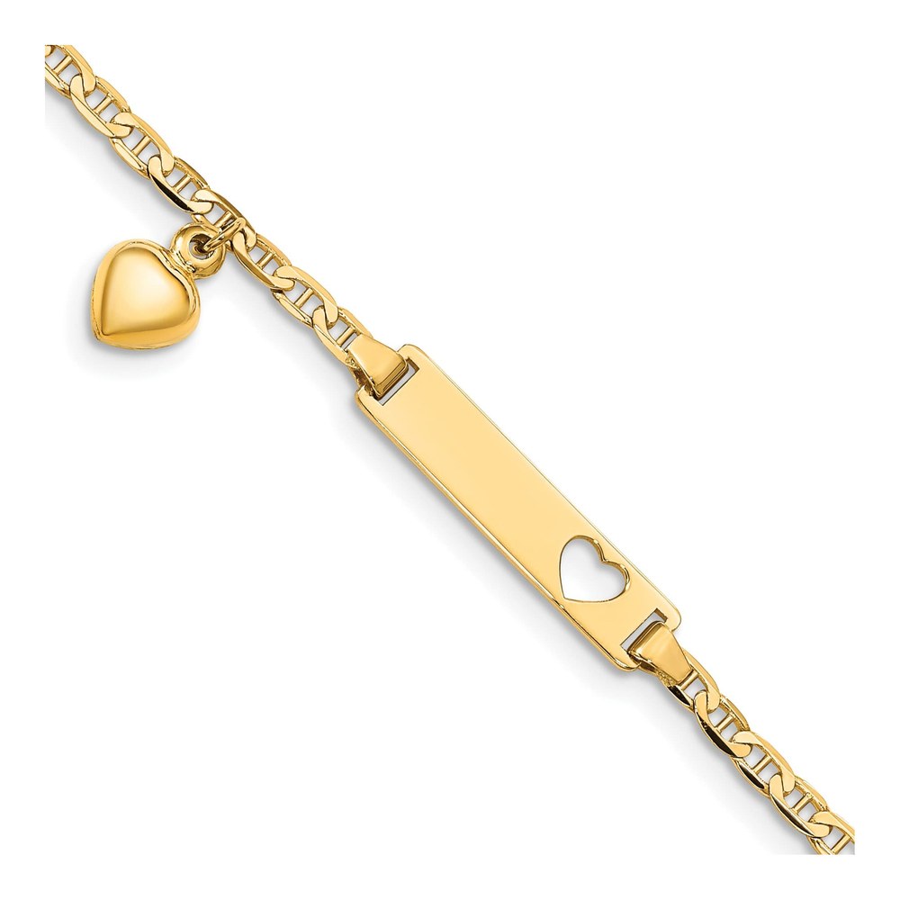 14K Gold Heart ID Bracelet for Baby & Child