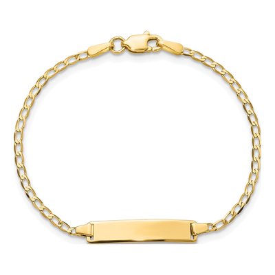 14K Yellow Gold Baby ID Bracelet – view 4