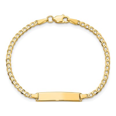 14K Yellow Gold Baby ID Bracelet – view 5