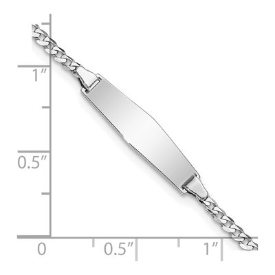 14K White Gold Baby ID Bracelet – view 4