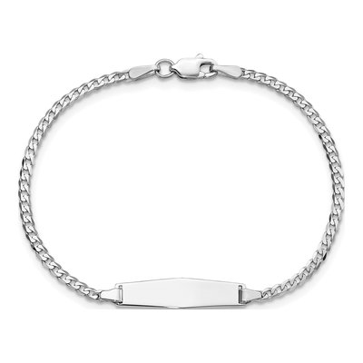 14K White Gold Baby ID Bracelet – view 5