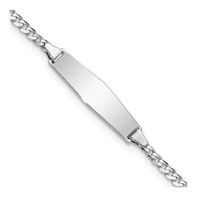14K White Gold Baby ID Bracelet