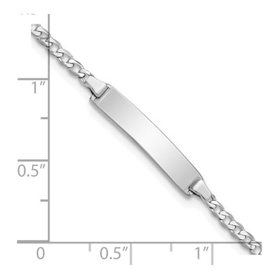 14K White Gold Baby ID Bracelet – view 4