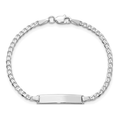 14K White Gold Baby ID Bracelet – view 5