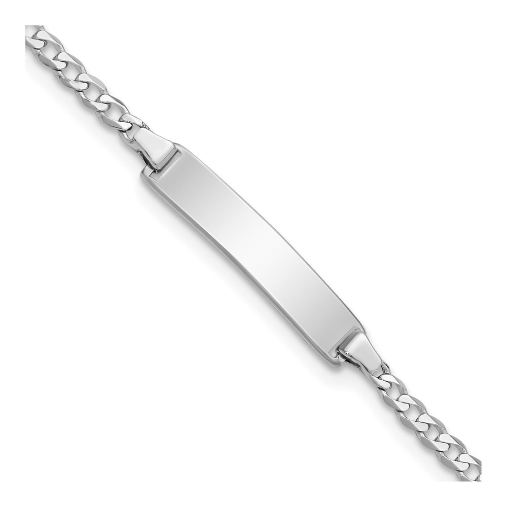 14K White Gold Baby ID Bracelet