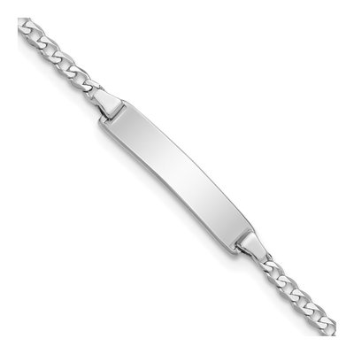 14K White Gold Baby ID Bracelet
