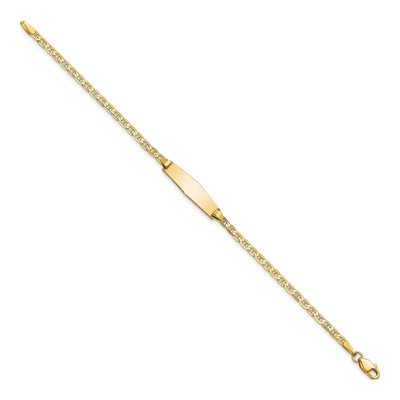 14K Yellow Gold Anchor ID Bracelet – view 2