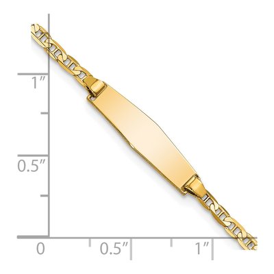 14K Yellow Gold Anchor ID Bracelet – view 3