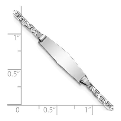 14K White Gold Baby ID Bracelet – view 4