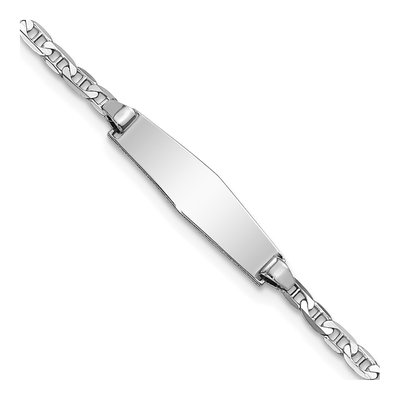 14K White Gold Baby ID Bracelet