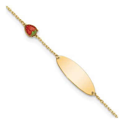 14K Yellow Gold Baby ID Bracelet
