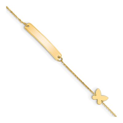 14K Yellow Gold Kids ID Bracelet