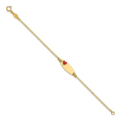 14K Yellow Gold Kids ID Bracelet – view 3