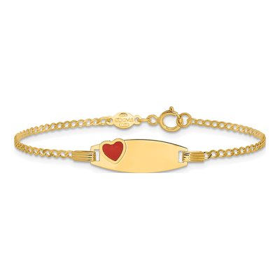 14K Yellow Gold Kids ID Bracelet – view 4