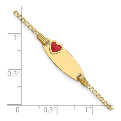 14K Yellow Gold Kids ID Bracelet – view 6