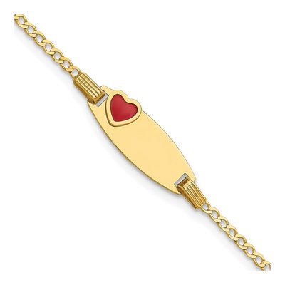 14K Yellow Gold Kids ID Bracelet