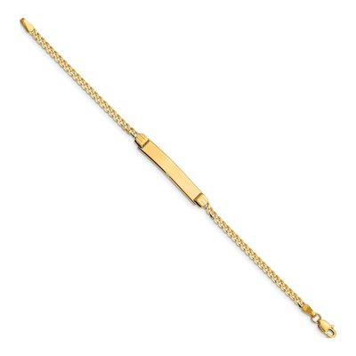 14K Yellow Gold Curb Link for Baby Child ID Bracelet – view 3