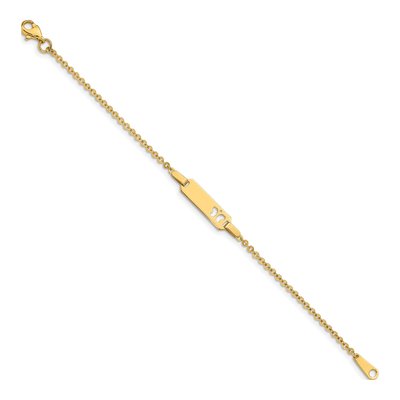 14K Yellow Gold Butterfly for Baby Child ID Bracelet – view 3