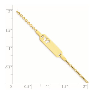 14K Yellow Gold Butterfly for Baby Child ID Bracelet – view 5