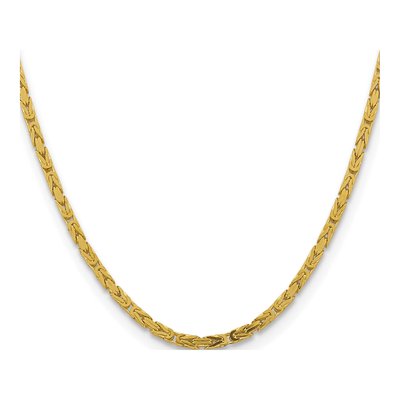 14K Gold 3.25mm Byzantine Chain, 20 in | Lobster Clasp – view 3