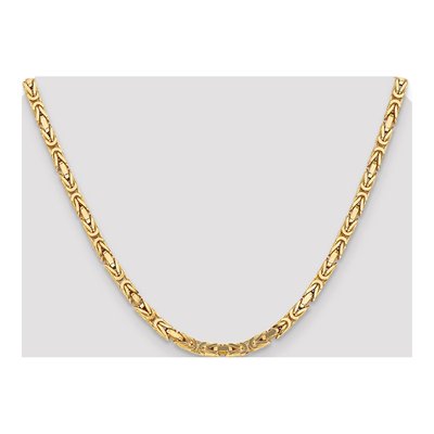 14K Yellow Gold 4mm Byzantine Chain – view 4
