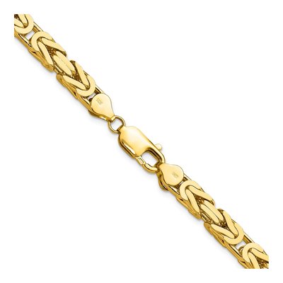 14K Yellow Gold 5.25mm Byzantine Chain – view 4