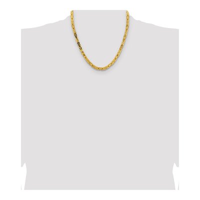 14K Yellow Gold 5.25mm Byzantine Chain – view 5