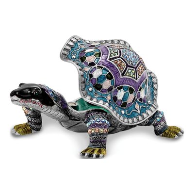 Pewter Turtle Trinket Box with 18" Necklace – view 2