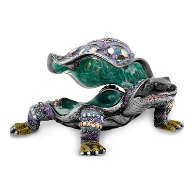 Pewter Turtle Trinket Box with 18" Necklace – view 3