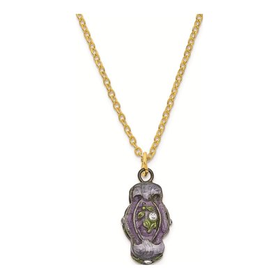 Secret Garden Pewter Trinket Box & 18" Necklace – view 4