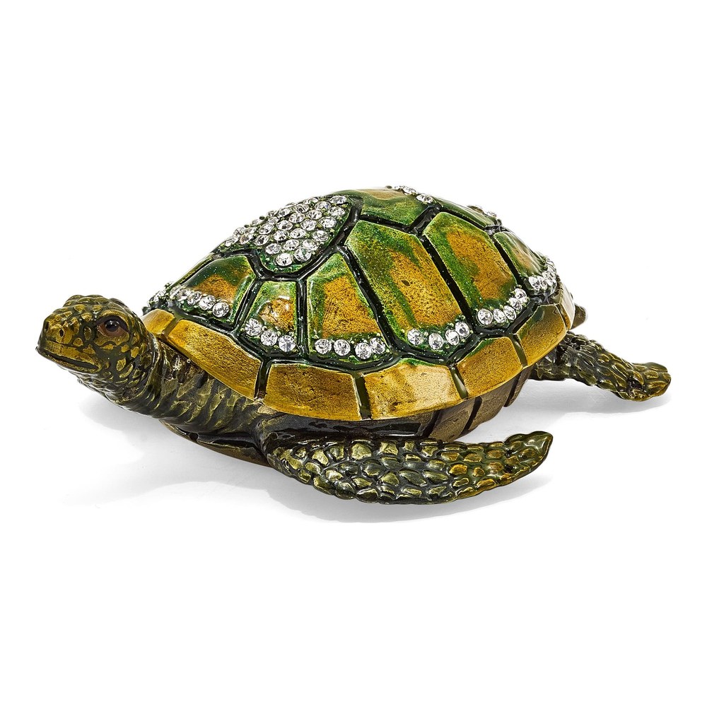Sea Turtle Trinket Box with 18" Matching Necklace