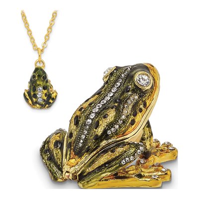 Pewter Frog Trinket Box with 18" Necklace – view 5