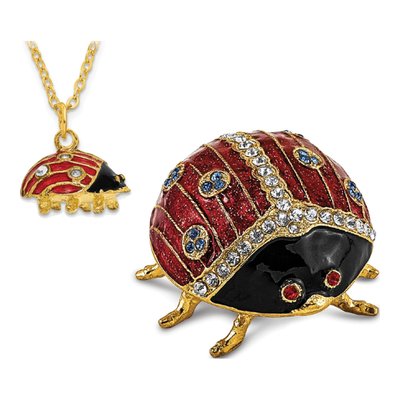Ladybug Trinket Box & 18" Necklace Set – view 6