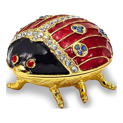 Ladybug Trinket Box & 18" Necklace Set