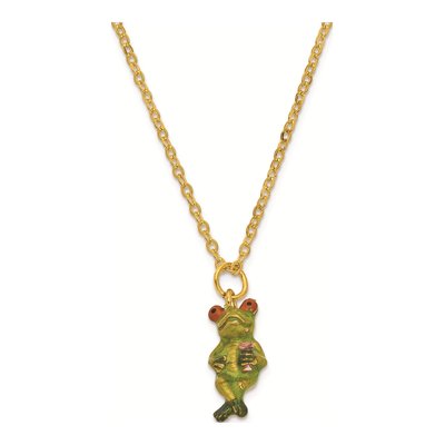 Bejeweled Frog Trinket Box with 18" Necklace – view 3