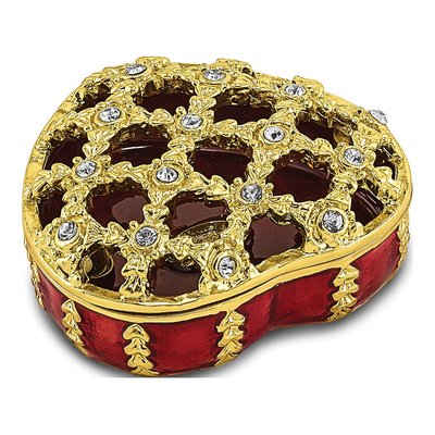 Bejeweled Heart Trinket Box with 18" Necklace – view 5