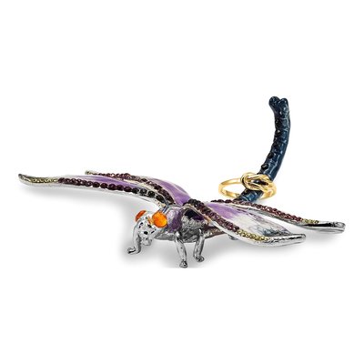 Pewter Dragonfly Ring Holder & Necklace Set – view 2