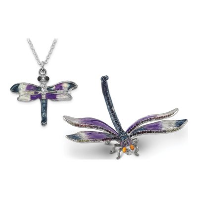 Pewter Dragonfly Ring Holder & Necklace Set – view 6