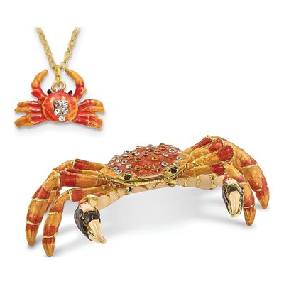 Crab Trinket Box with 18" Necklace – view 7